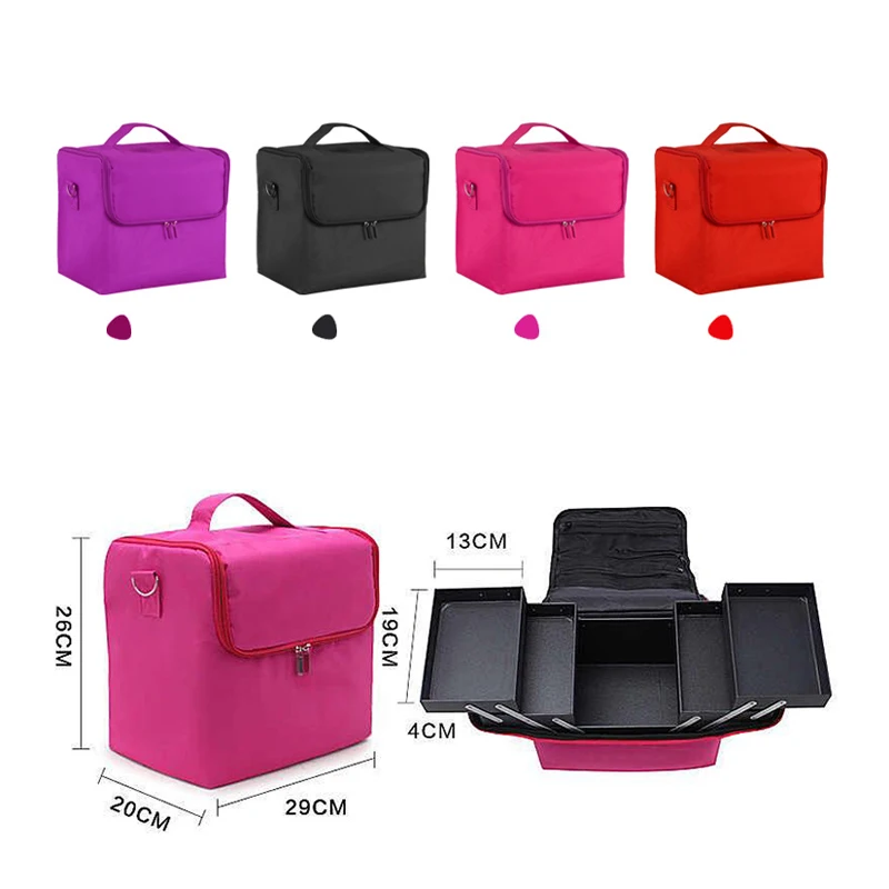 Professional Make Up Bag Women Cosmetic Bags Case High Quality Oxford Female Korean Makeup Box Large Capacity Travel Wash Bags