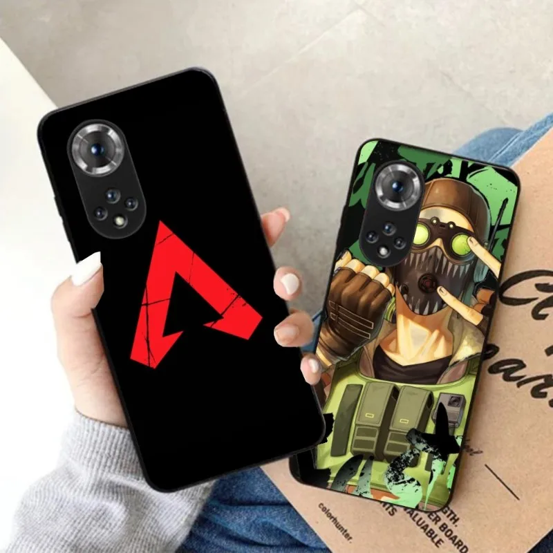 APEX Legends Mobile Cell Phone Case for Honor 90 70 50 20 7S X9 X8 X7 Magic 4 3 Pro Black Soft Phone Cover Funda