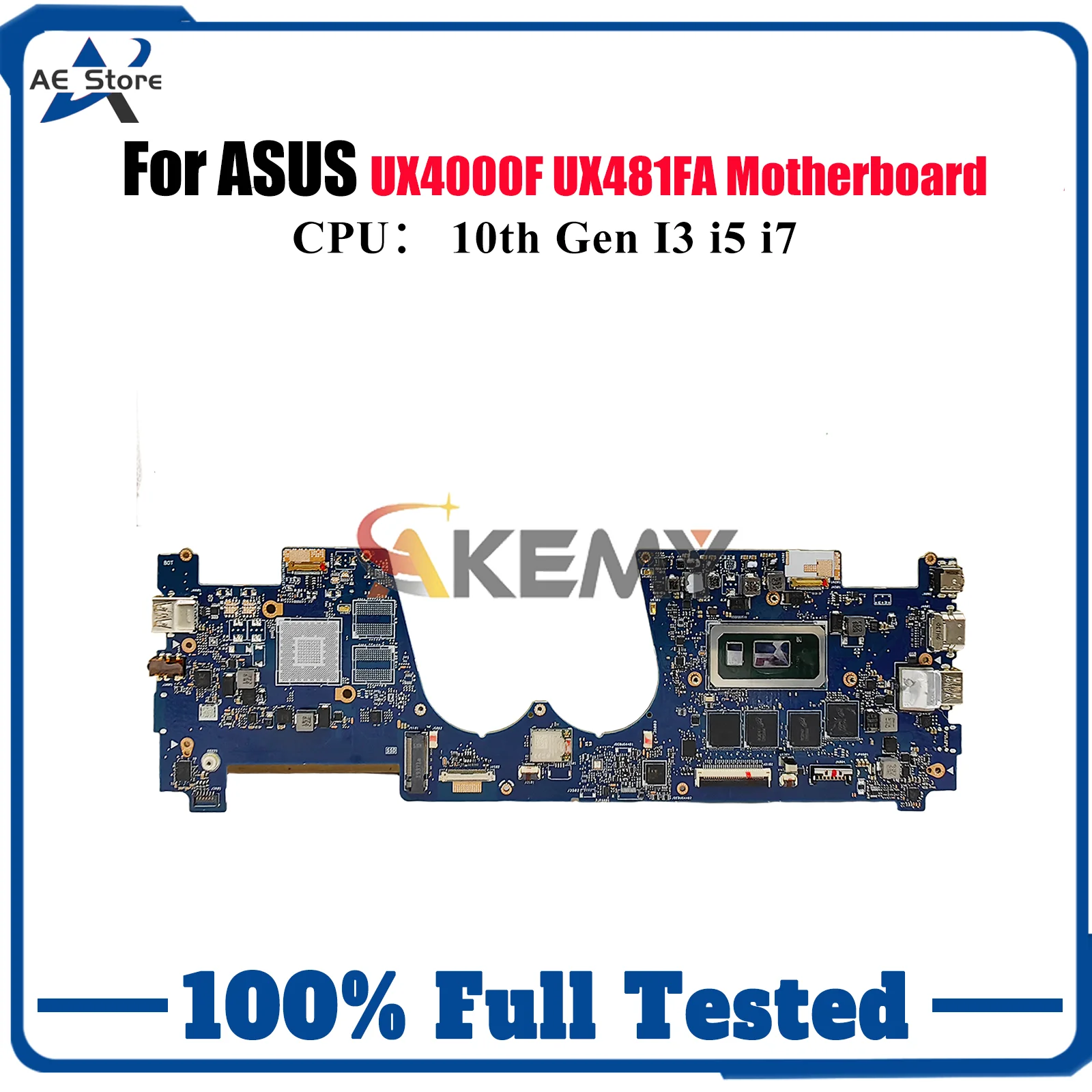

UX481FA Laptop Motherboard For ASUS ZenBook Duo UX481F UX481FL UX4000F Mainboard 10th Gen I3 i5 i7 tests OK fast shipping stk