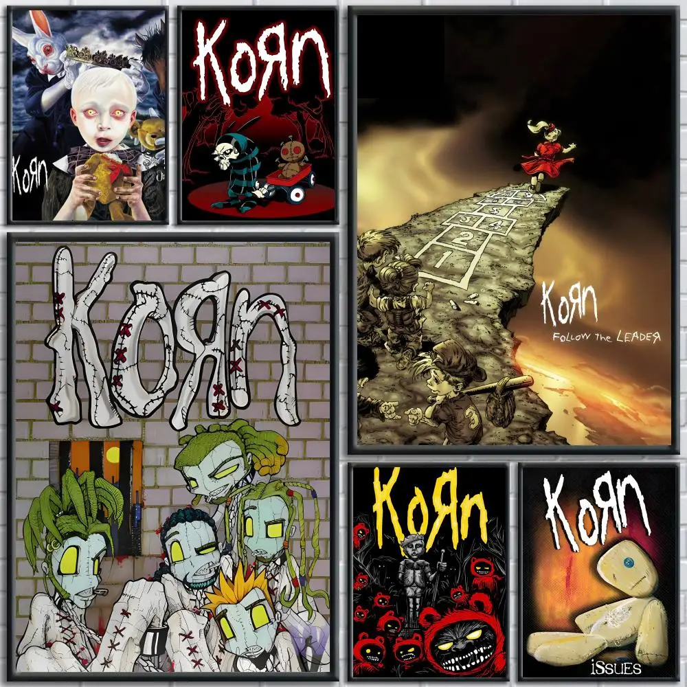 

K-Korn Hot Metal Rock Band Poster Trendy And Easy-to-Apply Wall Art Stickers For Home Decor And Dorm Room Walls