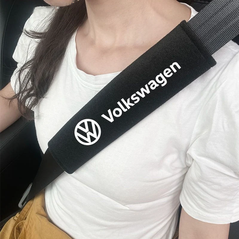 자동차 안전 벨트 커버 시트 벨트 케이스 커버, 폭스바겐 골프 폴로 티구안 VW GTI MK5 MK6 파사트 자동차 스타일링 액세서리, 2 개