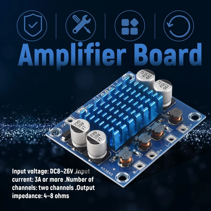 DC8-26V 30W X 2 XH-A232 Class D Digital Audio Power Amplifier Board Mp3 Amplifier Board 12V24V Sound Reinforcement Board