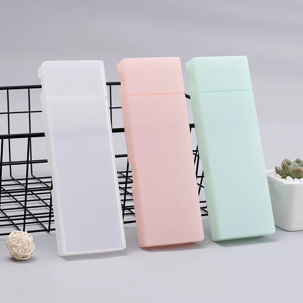 3Pcs Plastic Pencil Box Stationery Translucent Frosted Pen Storage Case Holder pencil case plastic pencil case