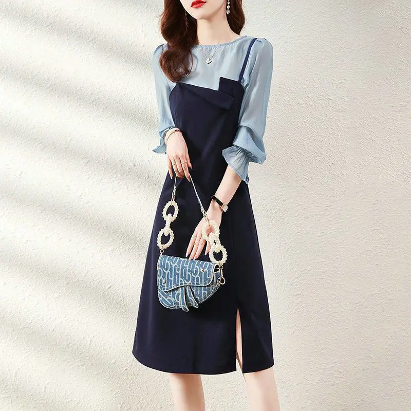 

Новый дизайн, универсальный комплект из двух предметов, модный асимметричный комплект с юбкой на бретельках для женщин, модный