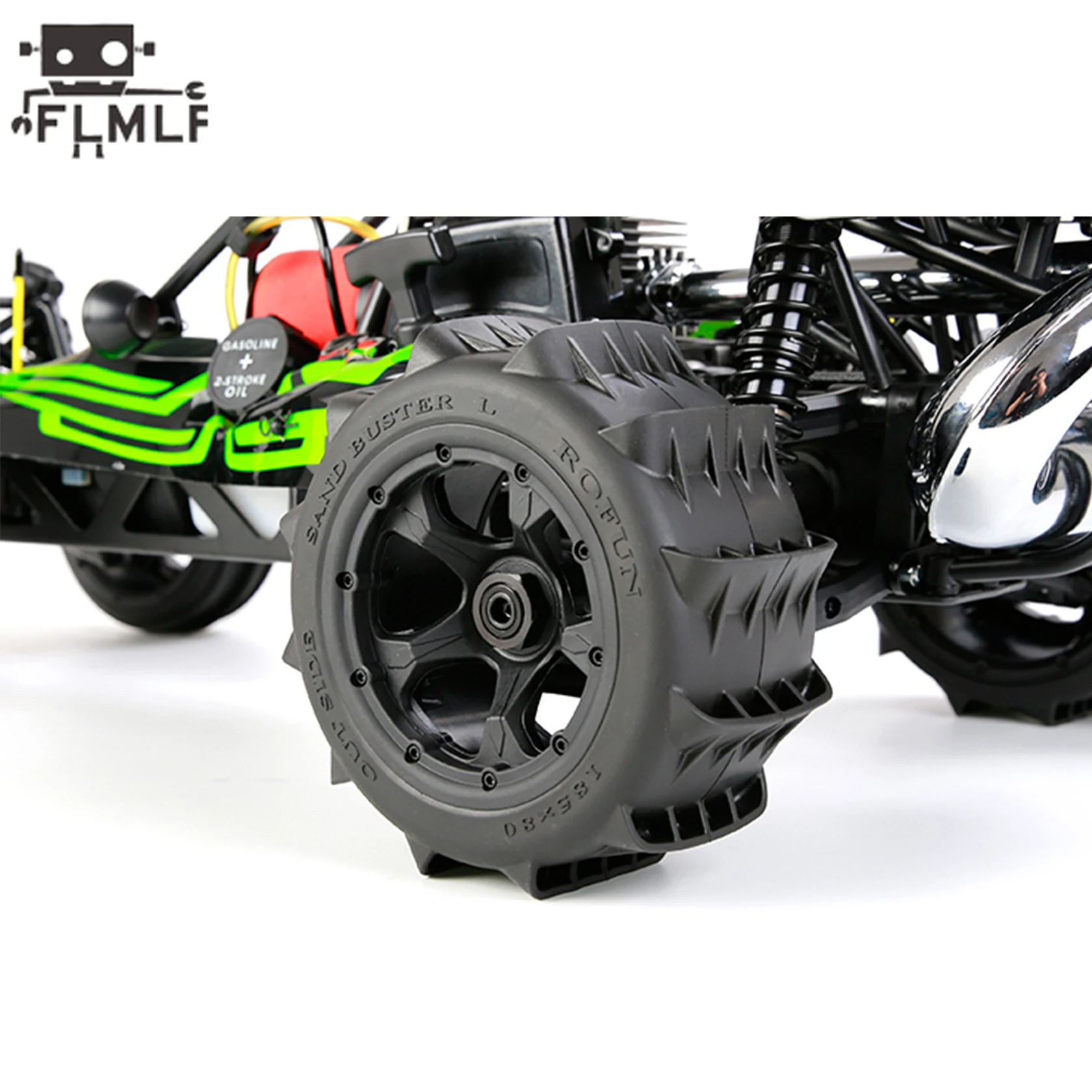 ยางทะเลทรายด้านหลัง2ชิ้นสำหรับ1/5 rovan rofun HPI kingmotor Baja 5B SS