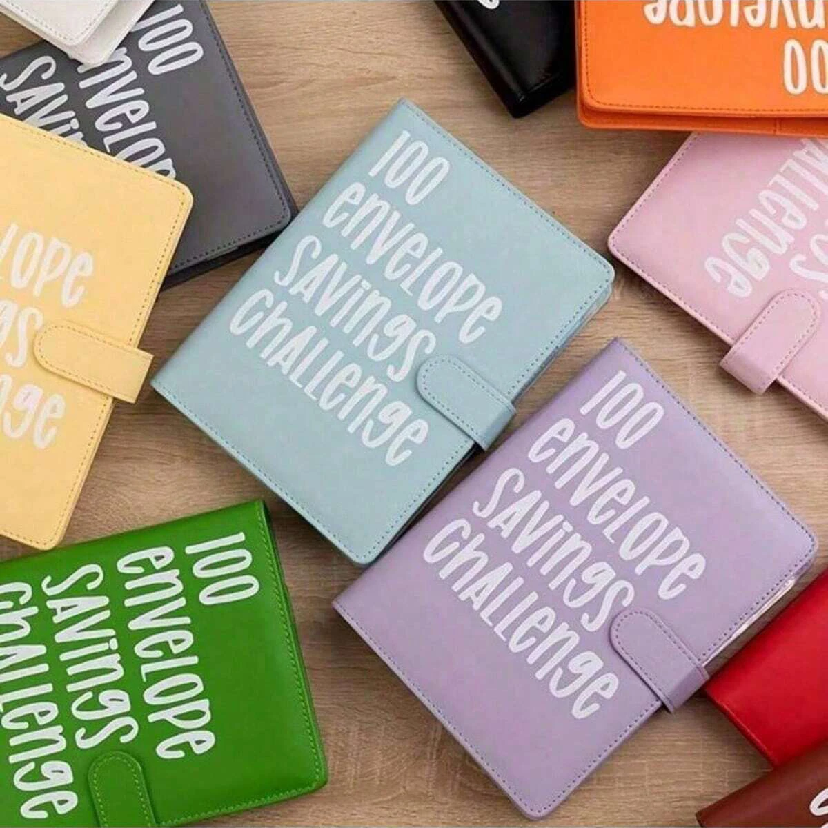 100 Envelope Challenge Binder Save Savings Challenges Loose-Leaf Binder Budget Binder With Cash Envelopes Money Organizer System
