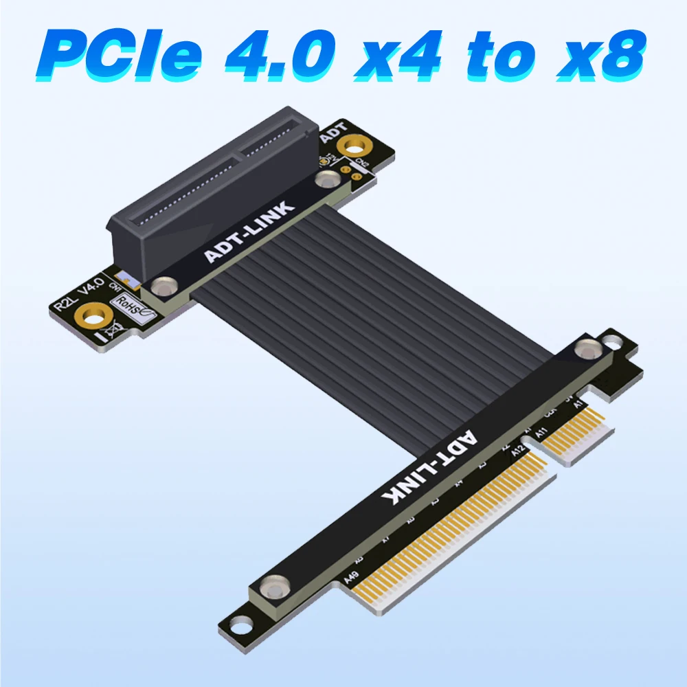 

ADT PCIe 4.0 PCI-E x8 extension cable transfer x4 support network card hard disk USB card