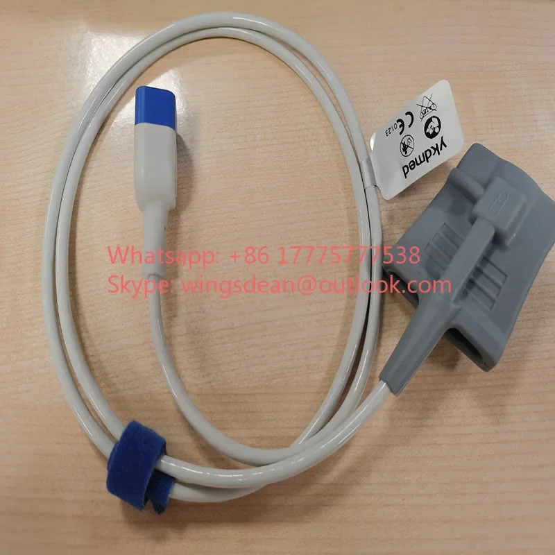 

10PCS/Compatible with NK Adult Fingertip Blood Oxygen Probe, 1 Meter, 9 Pins