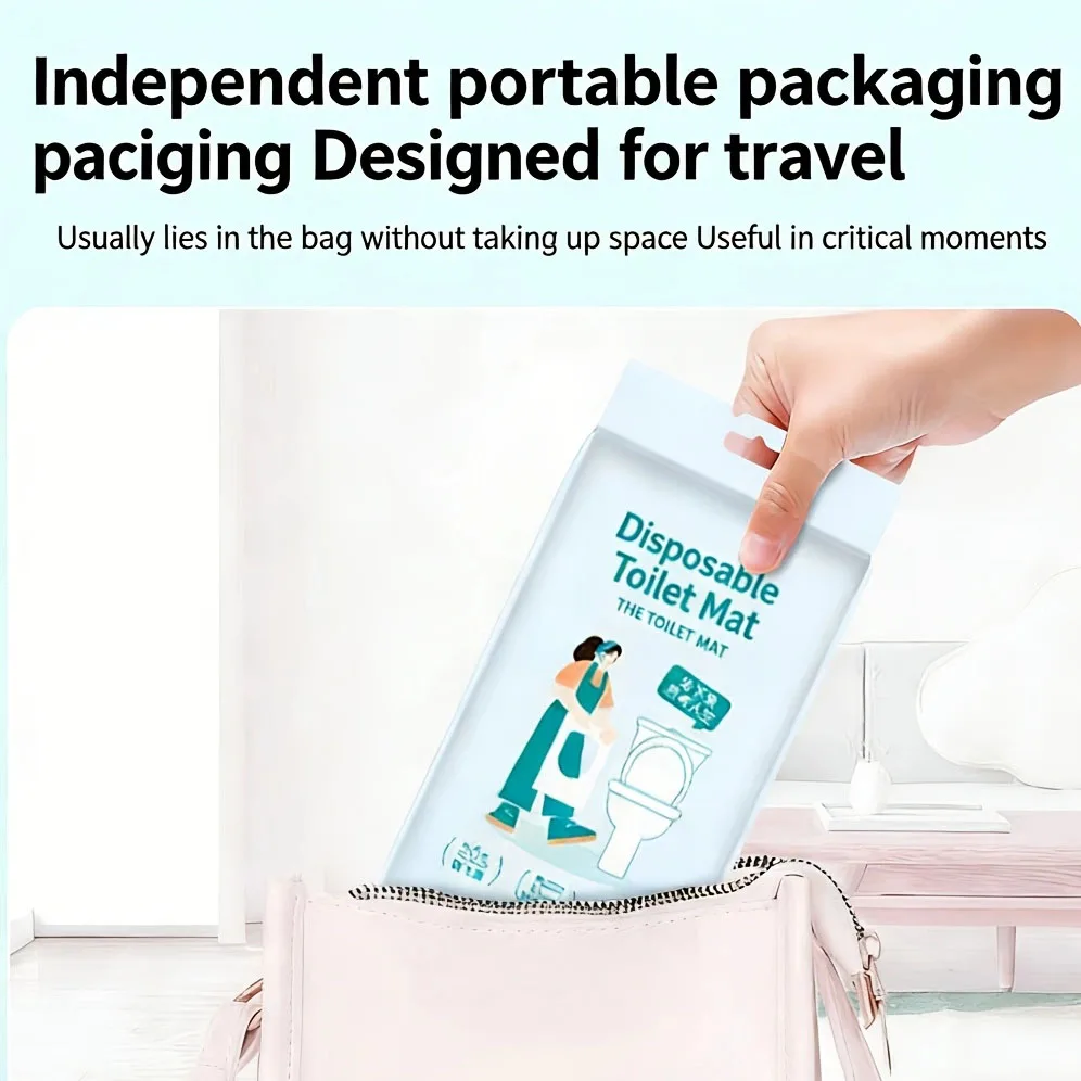 Disposable Toilet Seat Cover Portable Travel Camping Hotel Bathroom Toilet Mat Pads Degradable Soluble Water Toilet Covers Paper