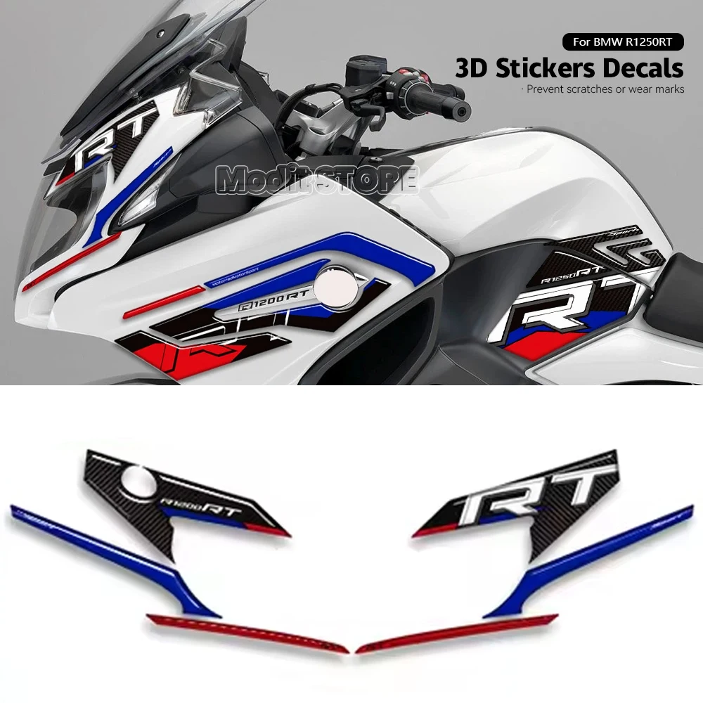 

Мотоциклетная 3D полимерная накладка на бак с тройным зажимом, защитная наклейка на корпус, боковая коробка для багажа, наклейка для BMW R1250RT R 1250RT