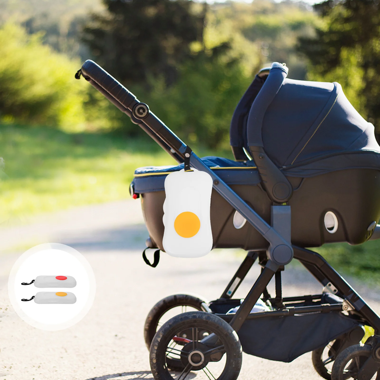 2 pezzi custodie portatili per fazzoletti bagnati riutilizzabili in materiale PP antipolvere per passeggino per culla scatole di salviette portatili da viaggio per veicoli