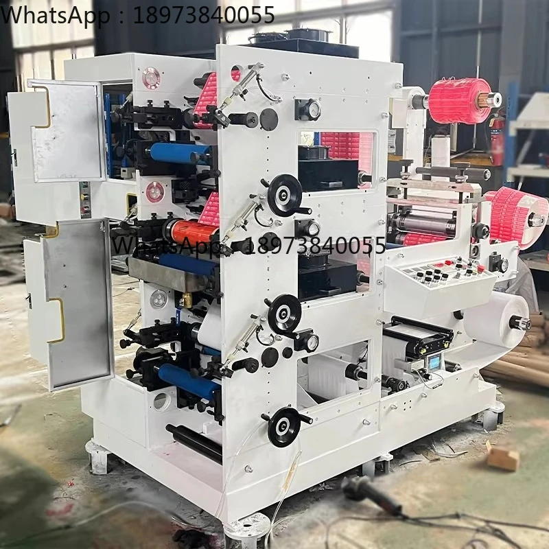 Roll to Roll 4 Color Flexo Printing Machine Label Paper Bag Cup Printer Coffee Bag Printing Machine Flexographic