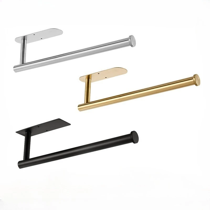 

Держатель для бумажных полотенец из нержавеющей стали без перфорации Настенный держатель для кухонных рулонов Держатель для туалетной бумаги Вешалка для полотенец для ванной комнаты
