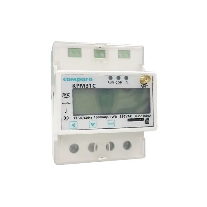 Single Phase Prepaid Meter 4G Max 63A 4 Tarrifes พลังงานแสงอาทิตย์/PV การตรวจสอบพลังงานชาร์จ Prepay/Postpay เมตร