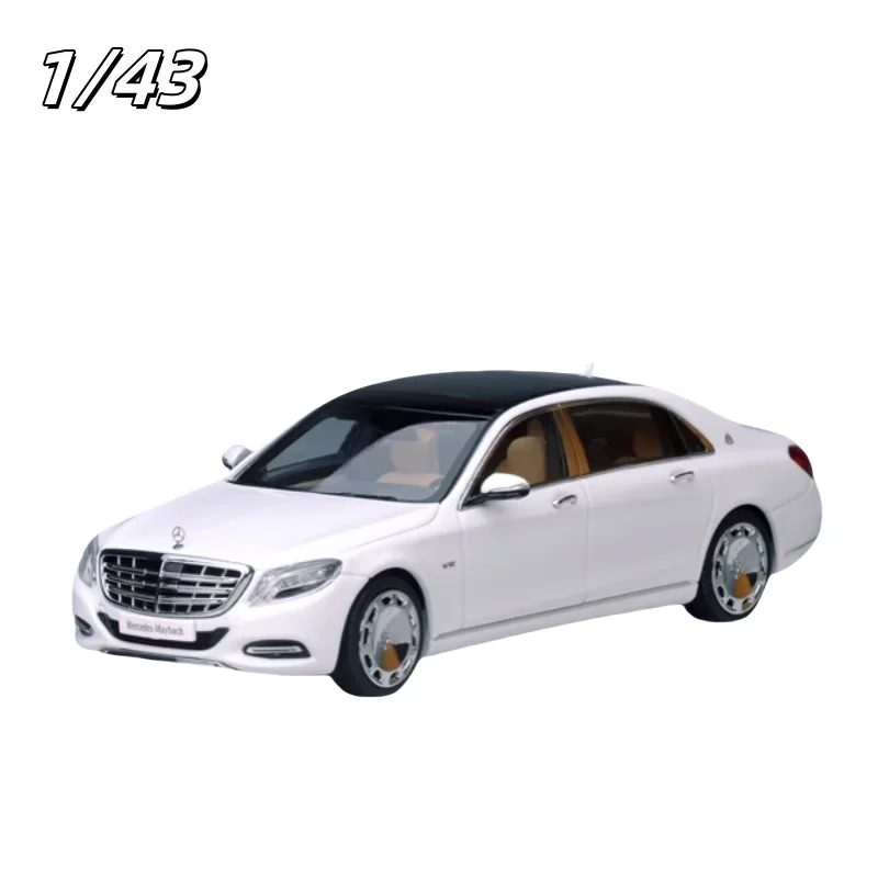 1:43 Mercedes-Benz S-class Maybach S600 alloy model, children\'s collection of decorative toys, holiday gifts for friends.