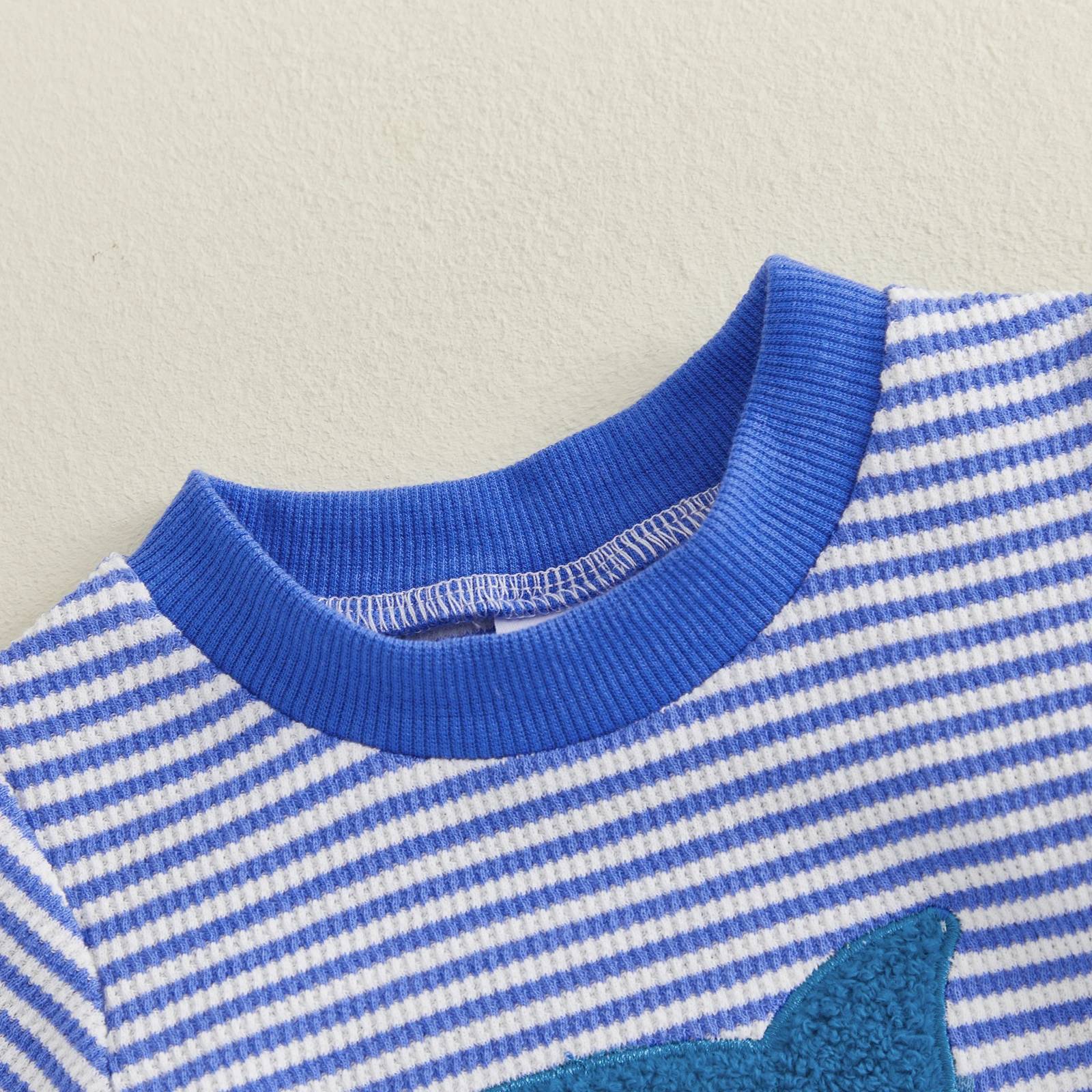 Striped Embroidered Baby Romper 4
