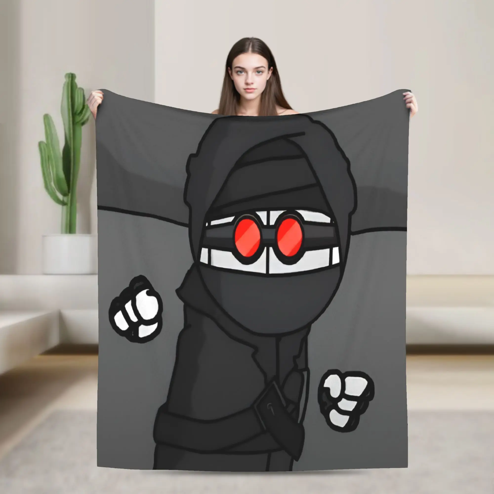 MADNESS COMBAT Hank Blanket Velvet  Multifunction Ultra-Soft Throw Blankets for Bedding Bedding Throws