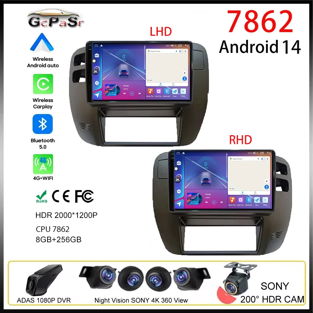 

Android14 For Nissan Patrol V5 Y61 2002-2004 LHD RHD Auto Video Car Radio Player Autoradio Navigation No 2din DVD Screen Carplay