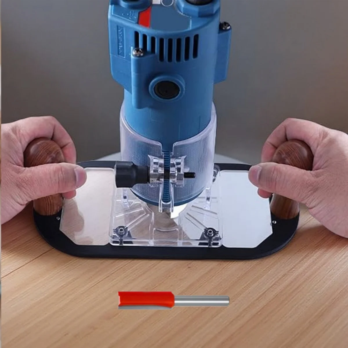 Plunge Base for Handheld Trimming Machine, Smooth Router Lift & Depth Adjustment for Engraving, Carving, Milling & Slotting