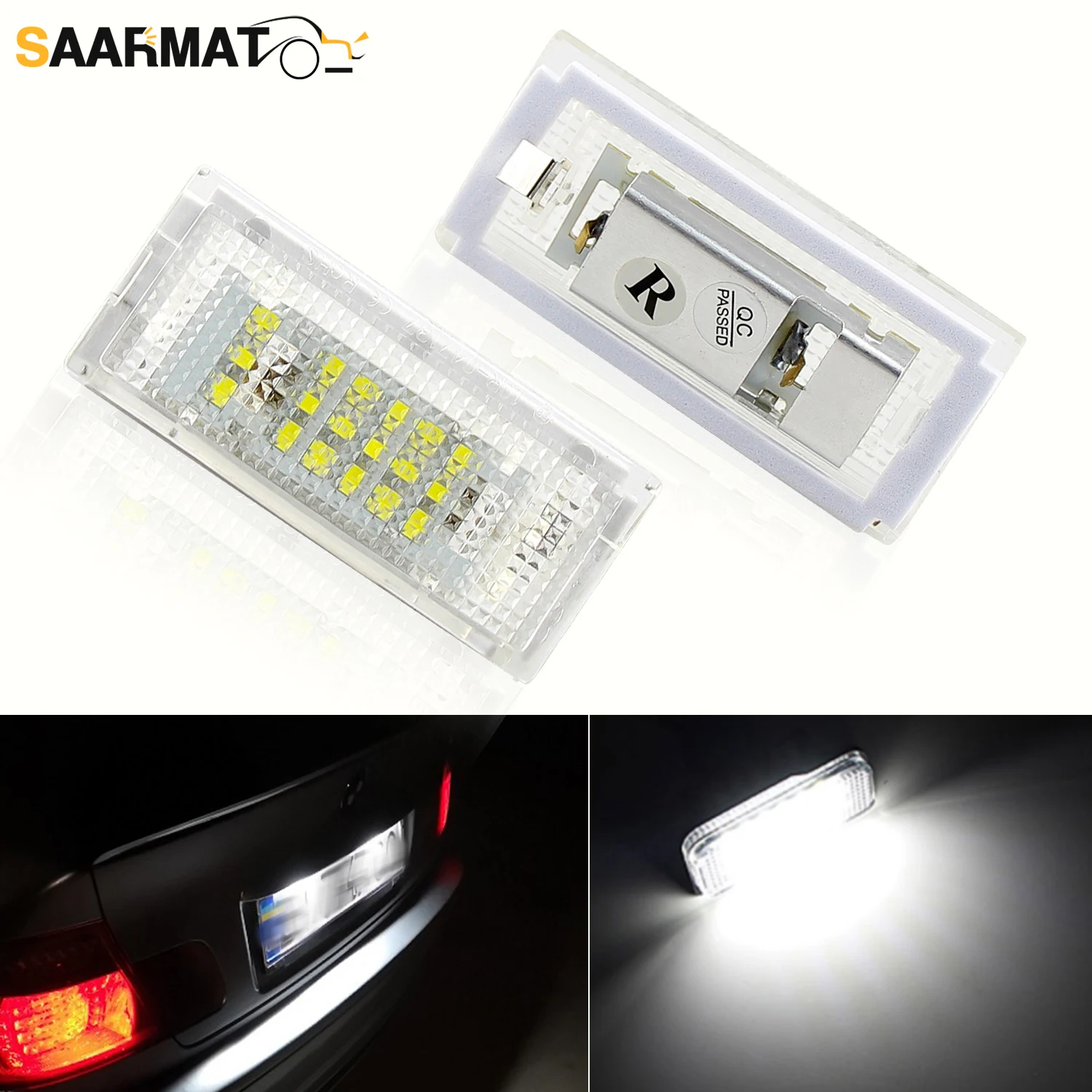 

2pcs Car LED License Plate Lights For BMW Mini Cooper S R53 ONE R50 2001-2006 R52 2004-2008 Auto Accessories OEM 51247114535