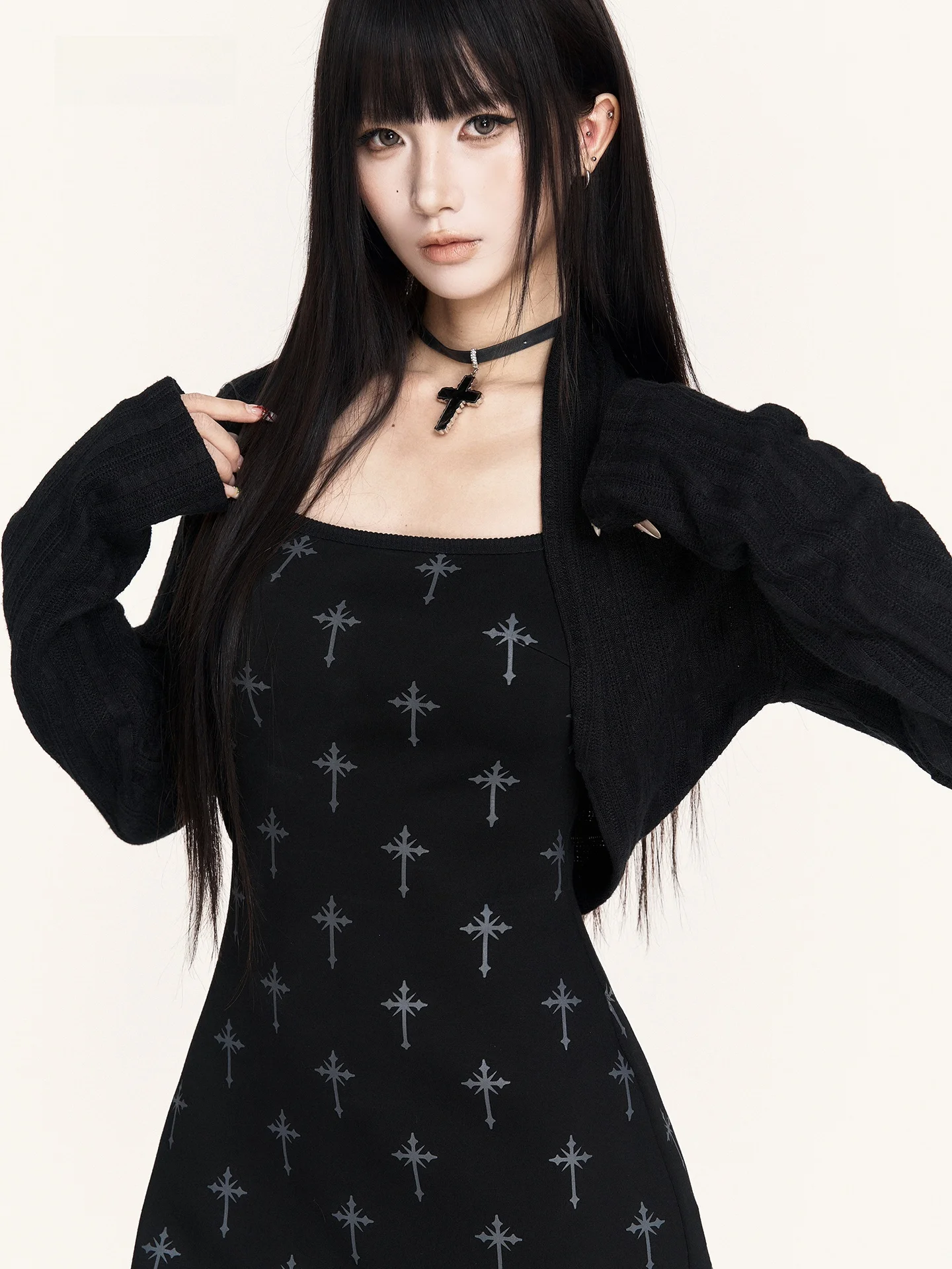 

Уютный универсальный вязаный свитер VO с открытыми плечами, повседневная верхняя одежда из мягкого хлопкового бленда для осени и зимы