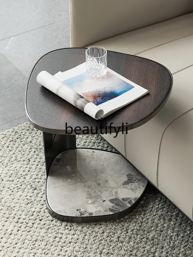 Italian minimalist light luxury fashion sofa edge several sets, modern simple living room coffee table combination Y1