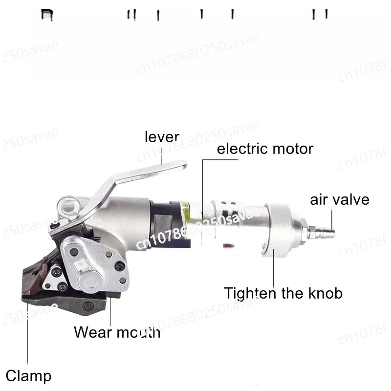 

Hot sales 19-32MM split fully automatic hand-held pneumatic steel belt baler iron belt strapping machine