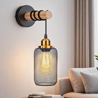 Retro Wood LED Wall Light E27 220V 110V Industrial Lamp Loft Light Fixtures Live Room Bedside Lamp Decor for Bedroom Restaurant