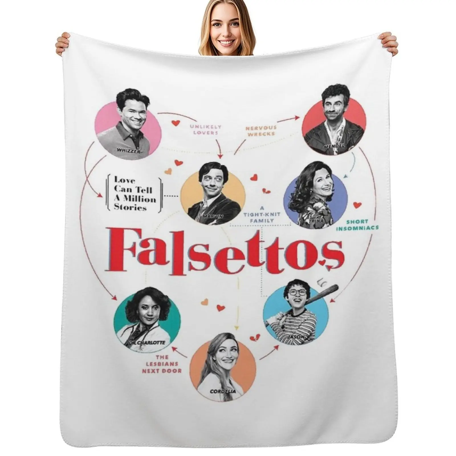 

Falsettos Revival Throw Blanket Shaggy Furry Soft Blanket for Bedroom Living Room