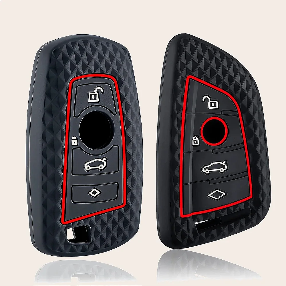 Silicone Car Key Fob Cover Case Shell for BMW F30 F31 F32 F34 F20 F21 F10 1 3 5 Series X1 X3