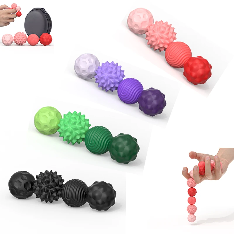 Nuova sfera magnetica sensoriale elastica unica con quattro tipi di sensazione Sfera magnetica convessa affilata e liscia che allevia la pressione