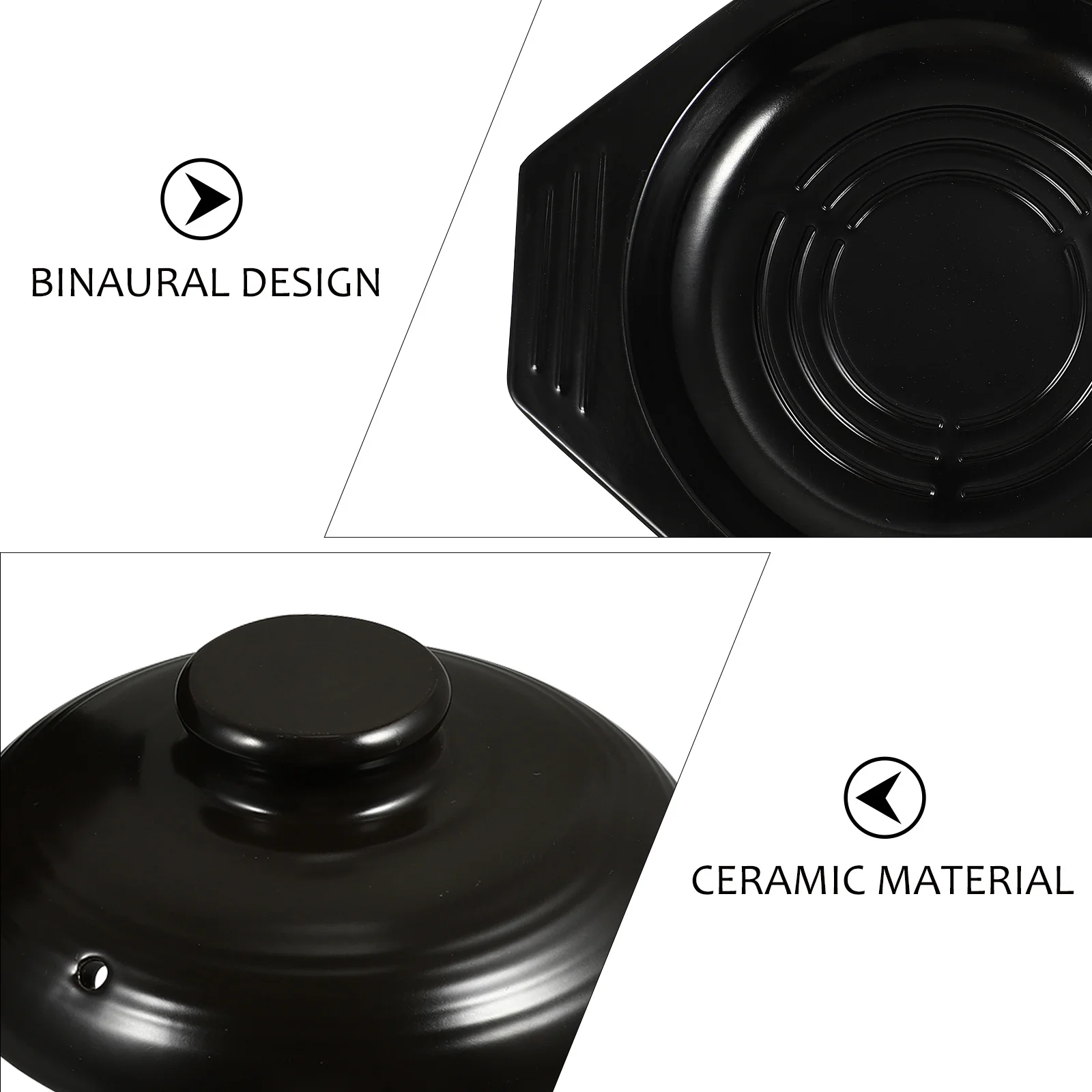 

1Set Ceramic Casserole Pot Durablematerial Finecraftsmanship Heatstability Gassaving Convenientholding Professionalstewpot