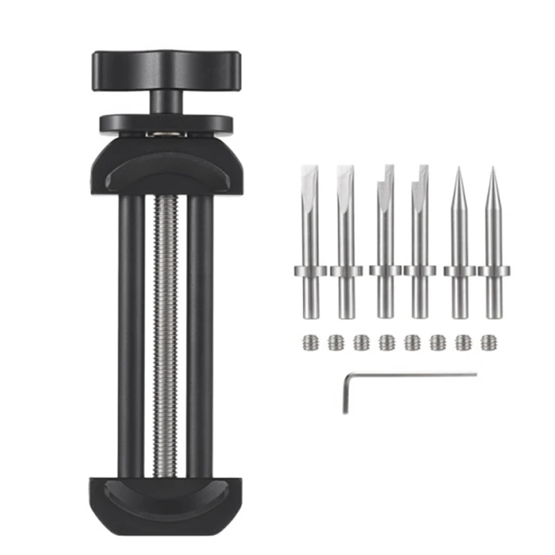 

FULL-Camera Repair Tool With Detachable Flat & Pointed Tips For Camera Lens All Metal Lens Repair Set With 6 Tips 8 Screws