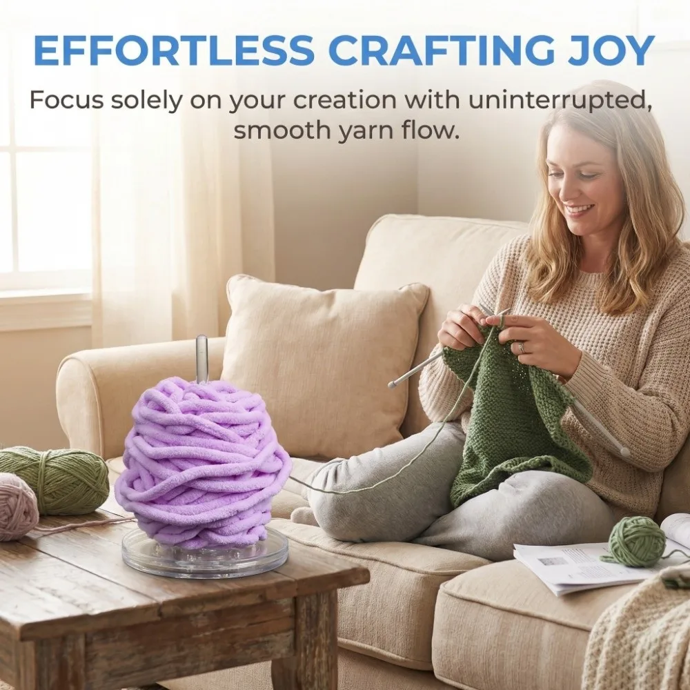 Plastic Yarn Axis Frame Portable Detachable Knitting Tool Anti-tangle Rotatable Yarn Holder DIY Yarn Crafts