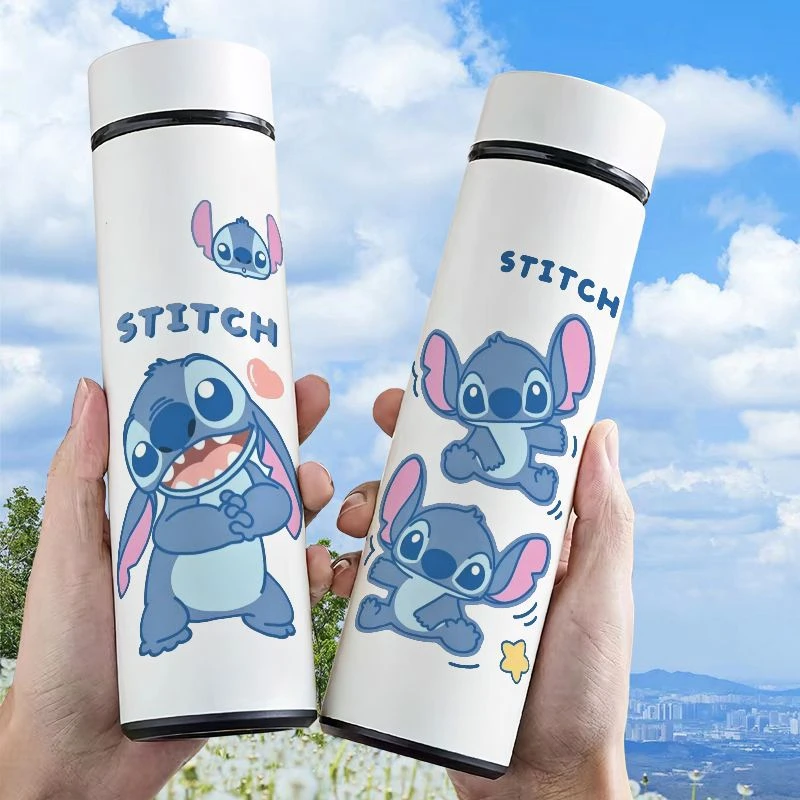 Botella de agua aislada de Disney Stitch, taza de viaje, taza de café de acero inoxidable, Linda taza de estudiante para niños, taza de regalo para