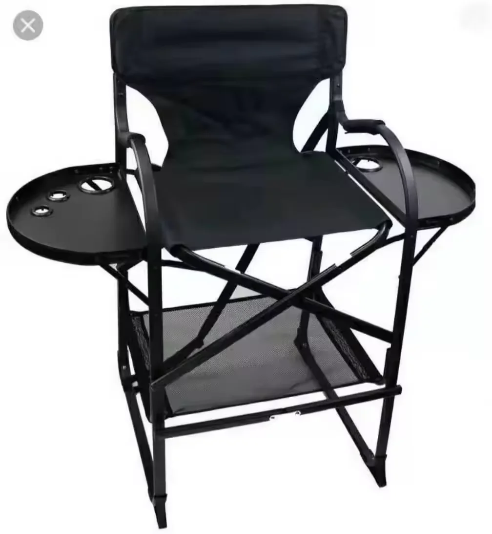 Aluminum Alloy Portable Makeup Chair Folding Chair Bar Heightened Director Chair