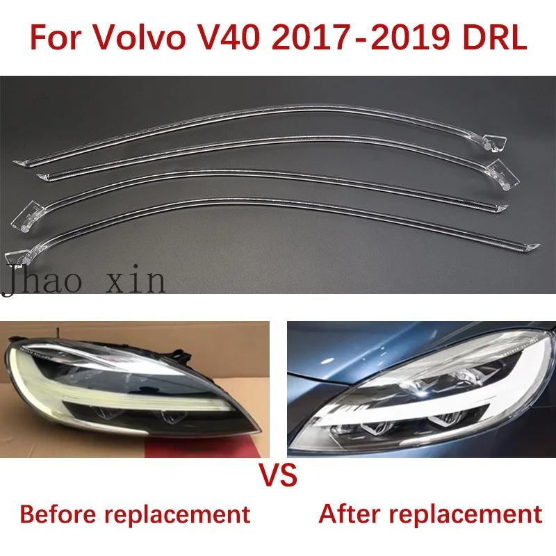 

DRL Lamp Ballast Module Angel Eye White Light Suitable for Volvo V40 Daytime Running Light 17-2019 Car Headlight DRL Guide Strip