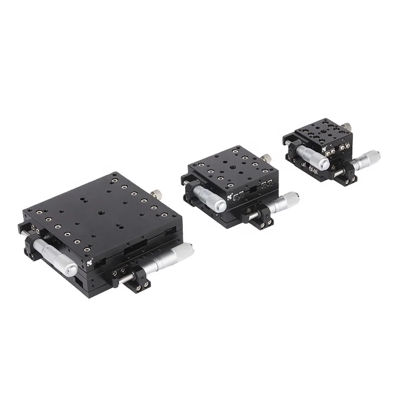 C&K 60*60 mm XY Axis High Precision Linear Stage Positioning Stage With Micrometer Heads For Test Instruments Manual Stage