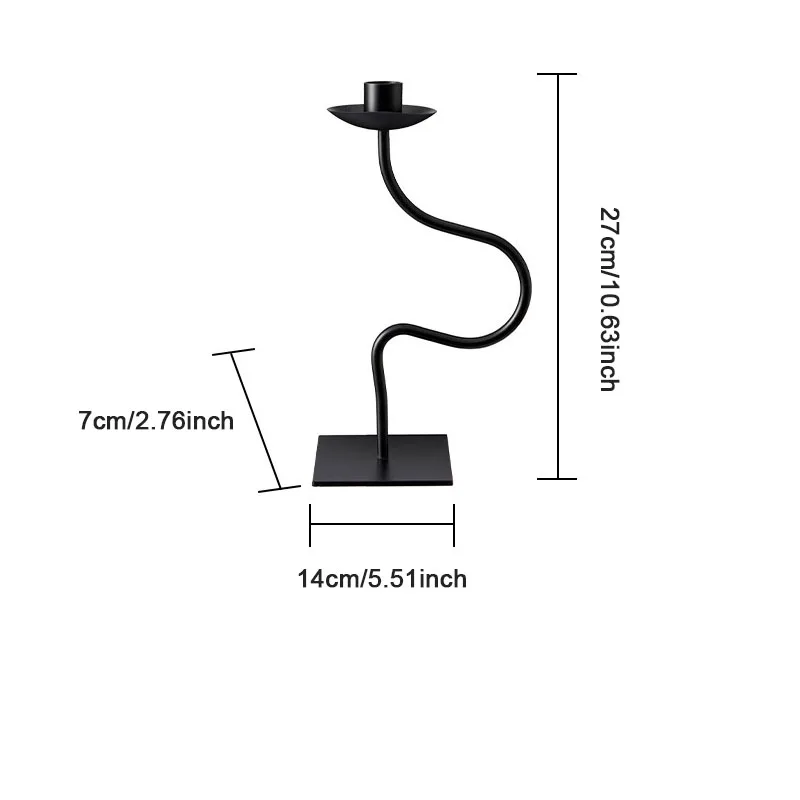 Retro Wrought Iron Spiral Shape Candlestick Ornaments Bedroom Dining Table Hotel Romantic Candlestick Crafts Wedding Decoration