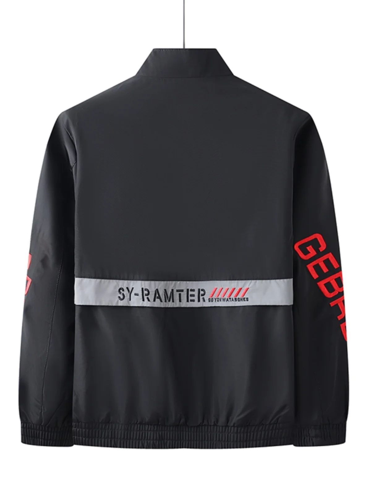 

Изысканная вышивка, шелковистая драпировка, повседневный воротник-стойка, однотонный универсальный мужской джинт-стойка, длинный свеч, весна-осень