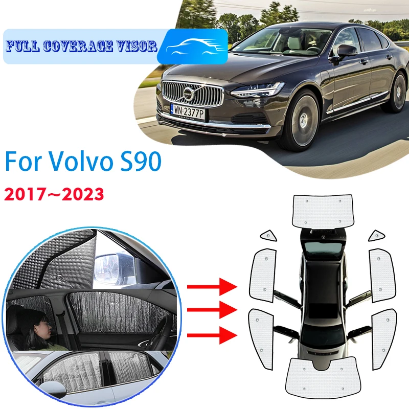 

Full Covers Sunshade For Volvo S90 2017 2018 2019 2020 2021 2022 Car Accessories Sun Protection Windshields Side Window Visor