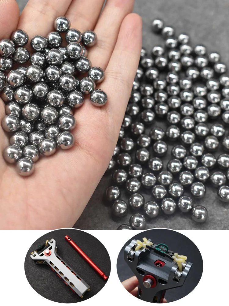 300 szt. stalowych kulek 8mm do procy G5, standardowe stalowe kulki 8mm do strzelania na zewnątrz, odpowiednie do różnych proc z mechanizmem powtarzalnym. (300pcs) — Zdjęcie 2 z 2