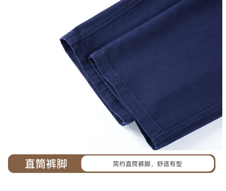Herren-Arbeitsanzug aus strapazierfähiger Baumwolle, zweiteilig, mit mehreren Taschen, Jacke und Cargohose, Outdoor-Arbeitsuniform, lässiger Alltagsanzug für die Baubranche. – Detail 8