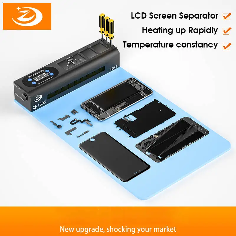 ZJ-1805 LCD Screen Separator with Microcomputer Thermostat & Heating Plate Repair Tool Set for Phone & Tablet Screen Dismantling