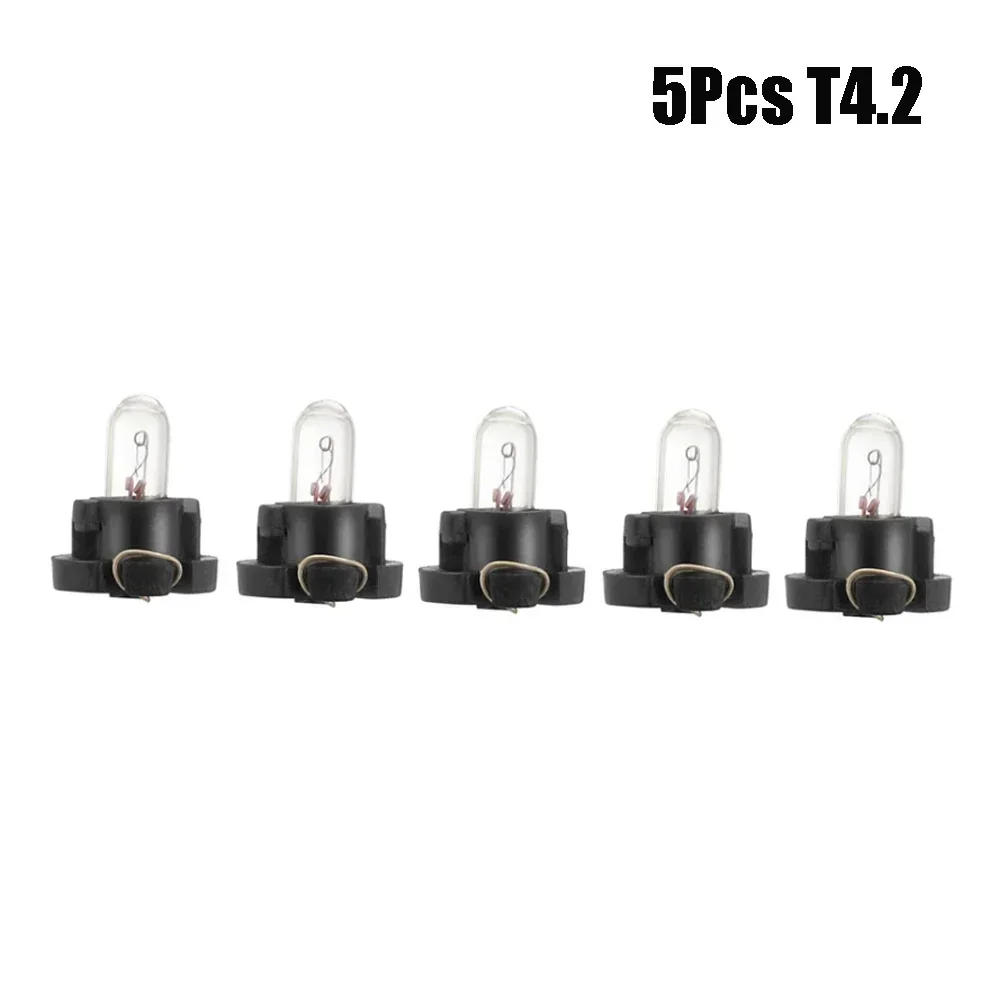 5/10Pcs T3 T4.2 Led Bulbs Car Interior Lights  4300K Yellow Auto Warming Indicator Lamp 12V Xenon Gas High Intensity White Light