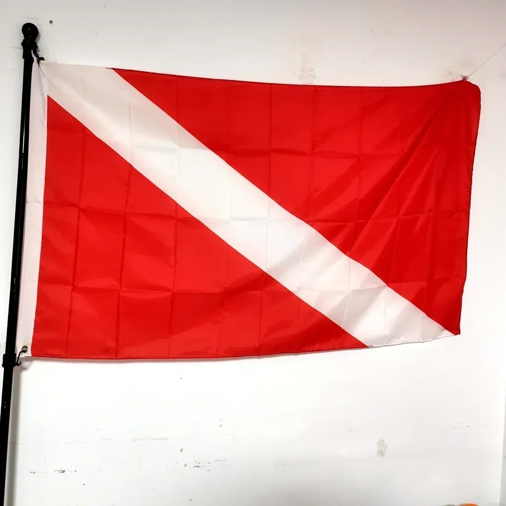 Diver Down Flag Red International Scuba Schnorcheln Bootfahren Sicherheit Wasserdicht Hohe Sichtbarkeit 90x150cm