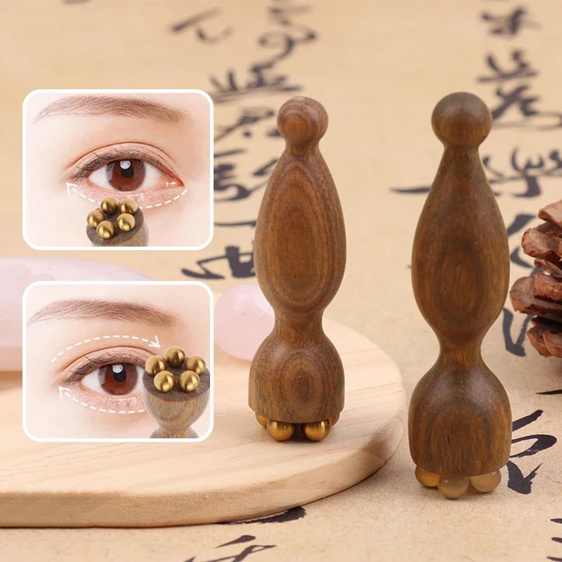 Lotus seedpod forma massageador ferramenta de fisioterapia facial verde sândalo rosto massagem ferramentas gua sha rosto cuidados com a pele massagem varas