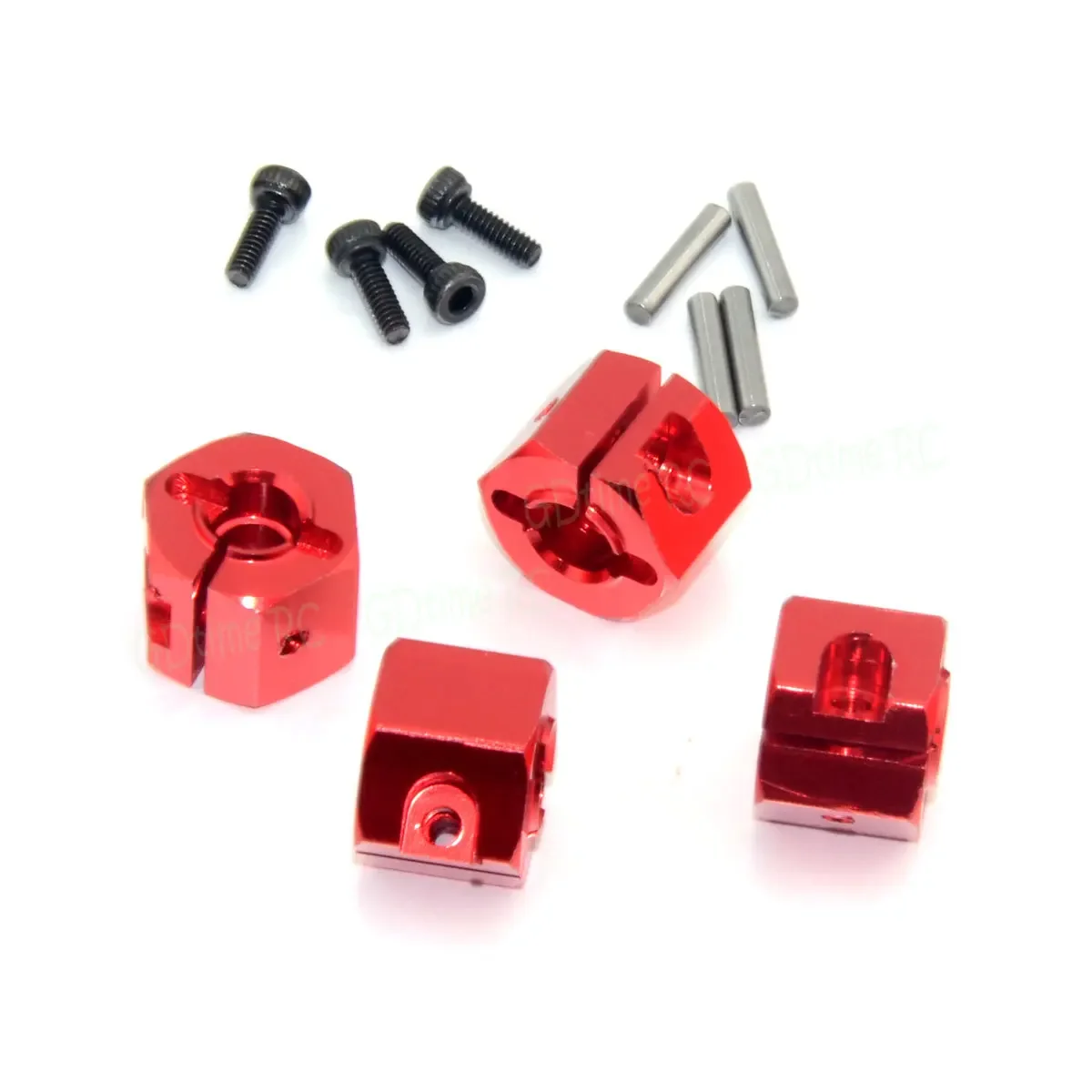 8mm/9mm/10mm/11mm/12mm Thickness Hex 12mm Aluminum Wheel Hex Drive Adaptors and Pins Metal 4mm Hole For 1/10 RC Car Wheels Rim