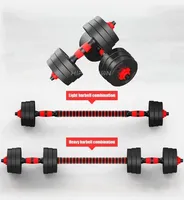 Cement 20kg Weights Adjustable Dumbbells Plastic Coated Cement Dumbbell Barbell Sets