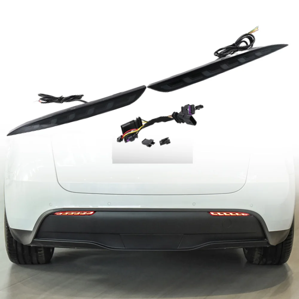 For Tesla Model 3 2017-2022 LED Rear Bumper Dynamic Fog Lamp Brake Light Left/Right 12 V DC